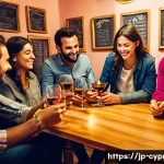 키프로스의 저렴한 호스텔 - **Prompt 1: Lively Hostel Bar - Global Connections**
    "A vibrant and cozy hostel bar in Cyprus, b...